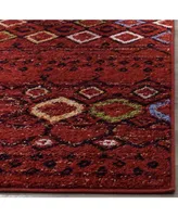 Safavieh Amsterdam AMS108 Terracotta and Multi 5'1" x 7'6" Outdoor Area Rug