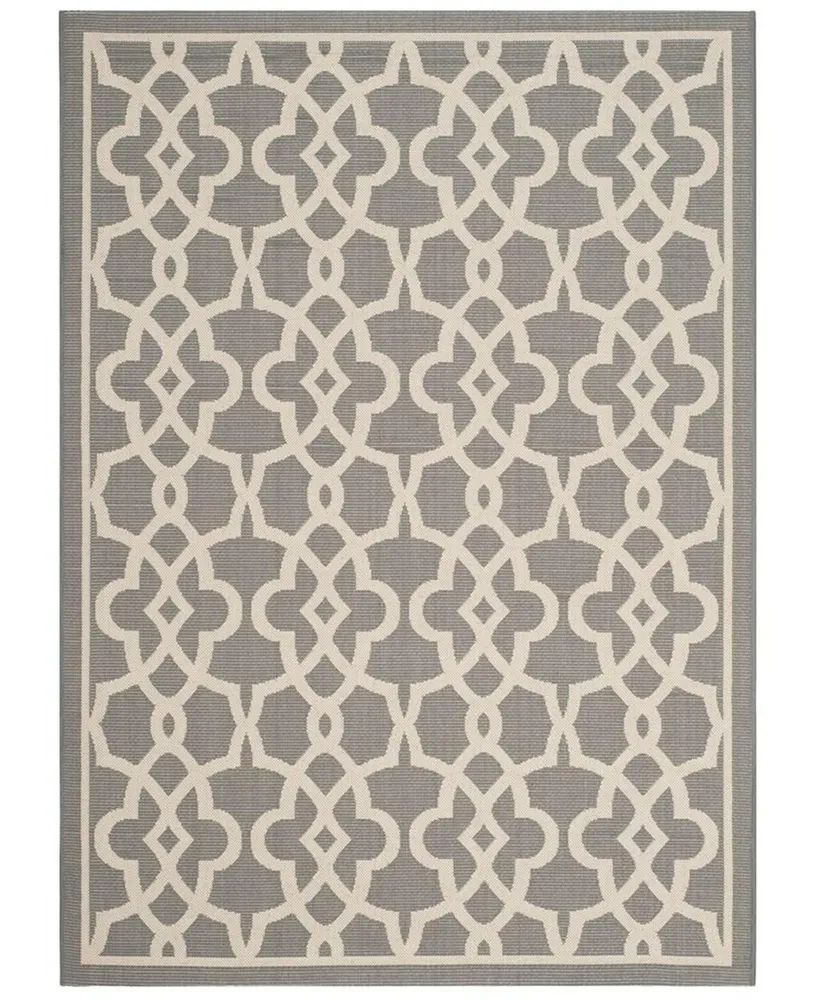 Safavieh Courtyard CY6071 Gray and Beige 5'3" x 7'7" Outdoor Area Rug