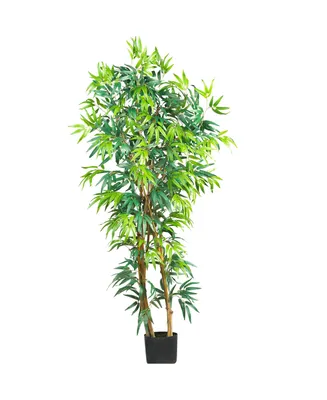 Nearly Natural 5' Curved Faux Silk Tree