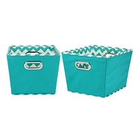 Household Essentials 2-Tone Medium Tapered Storage Bins