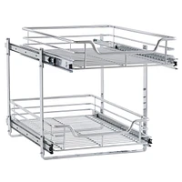 Household Essentials Glidez Dual Slide 2-Tier Sliding Cabinet Organizer