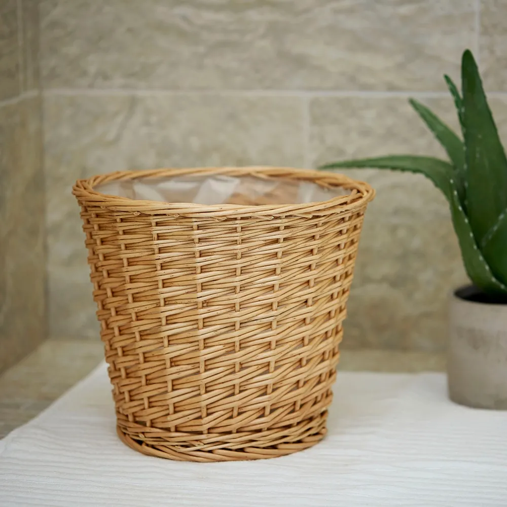 Household Essentials Medium Willow Waste Basket
