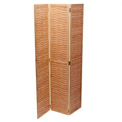 Household Essentials Basket Weave Bamboo Screen