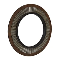 Household Essentials Wood Framed Sunburst Metal Mirror
