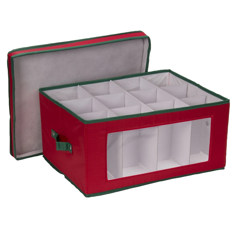 Household Essentials Holiday Stemware Balloon Wine Glass Storage Box
