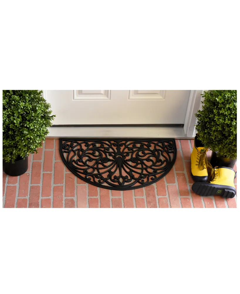 Home & More Iris Rubber Doormat, 18" x 30"