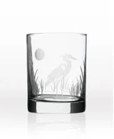 Rolf Glass Heron Set Of 4 Glasses Collection