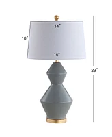 Jonathan Y Alba Geometric Ceramic/Metal Led Table Lamp