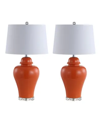 Jonathan Y Winnie Ceramic Urn Led Table Lamp - Set of 2