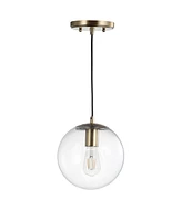 Jonathan Y Bleecker Metal/Glass Globe Led Pendant