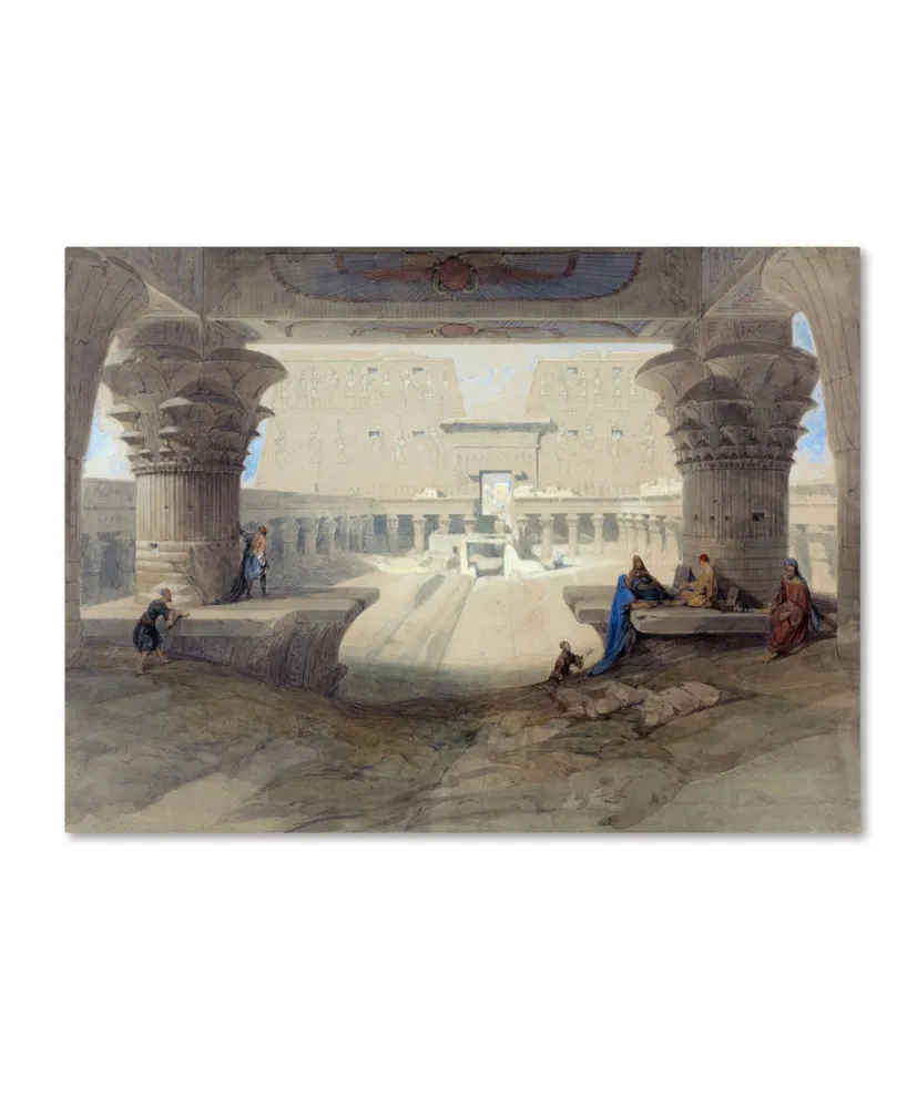 David Roberts 'Portico Of The Temple' Canvas Art - 19" x 14" x 2"