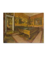 Degas 'Billiard Room At Menilhubert' Canvas Art - 32" x 24" x 2"