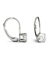 Moissanite Leverback Earrings (1 ct. t.w. Diamond Equivalent) in 14k white or yellow gold