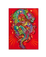 Dean Russo 'Red Dragon' Canvas Art - 32" x 24" x 2"