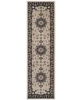 Safavieh Lyndhurst LNH336 Cream and Anthracite 2'3" x 8' Runner Area Rug