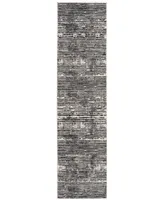 Safavieh Lurex LUR188 Black and Grey 2' x 8' Runner Area Rug