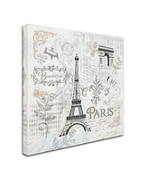 Fiona Stokes-Gilbert 'Paris' Canvas Art - 18" x 18" x 2"