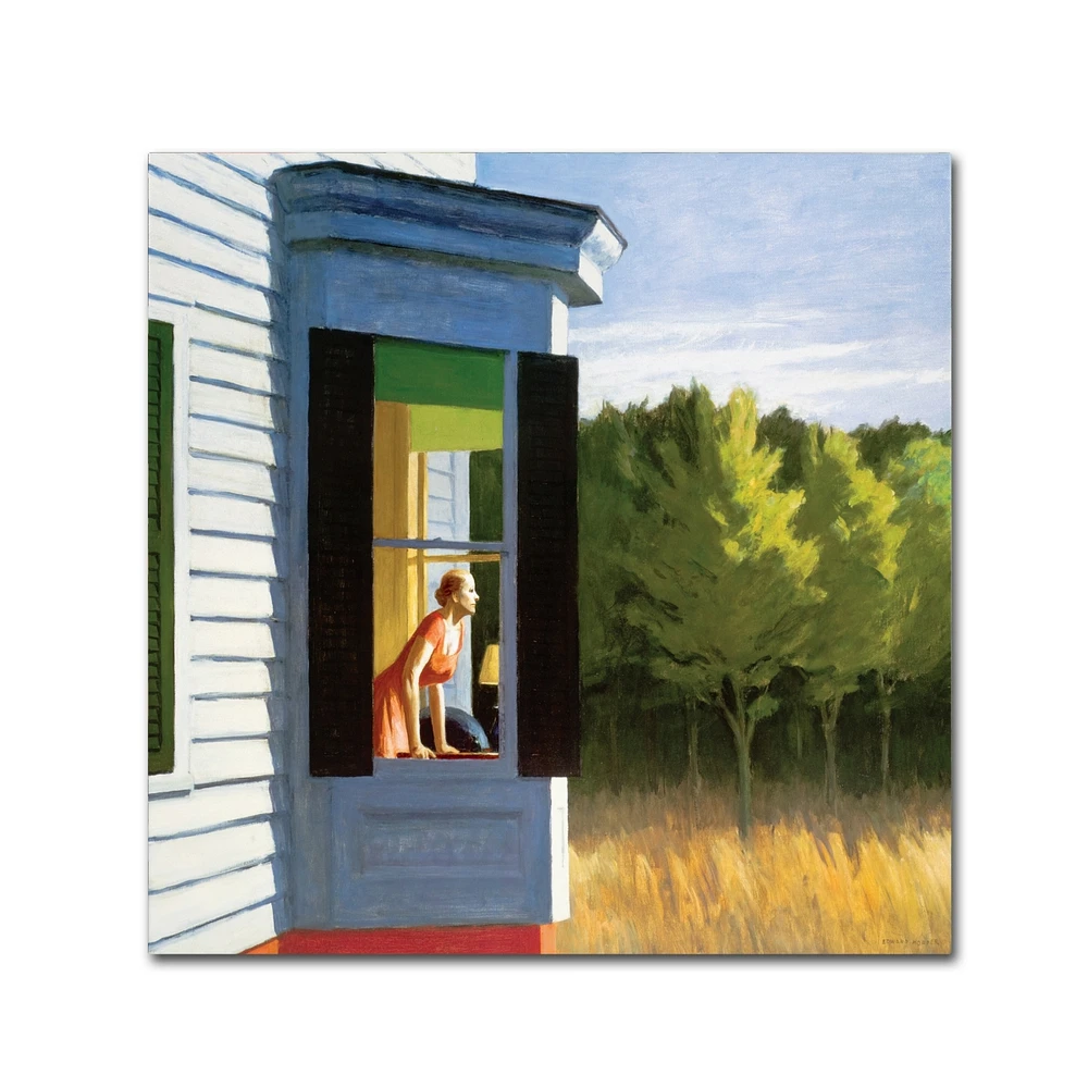 Edward Hopper 'Cape Cod Morning' Canvas Art - 35" x 35" x 2"