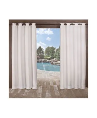 Closeout Exclusive Home Delano Heavyweight Textured Indoor Outdoor Grommet Top Curtain Panel Pair