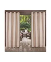 Closeout Exclusive Home Delano Heavyweight Textured Indoor Outdoor Grommet Top Curtain Panel Pair