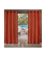 Closeout Exclusive Home Delano Heavyweight Textured Indoor Outdoor Grommet Top Curtain Panel Pair