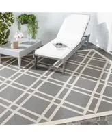 Safavieh Courtyard CY6923 Anthracite and Beige 8' x 11' Sisal Weave Outdoor Area Rug