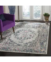 Safavieh Madison MAD931 Light Gray and Fuchsia 5'3" x 7'6" Area Rug