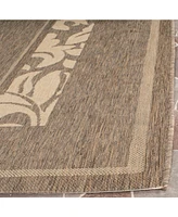 Safavieh Courtyard CY1704 Brown and Natural 5'3" x 7'7" Sisal Weave Outdoor Area Rug