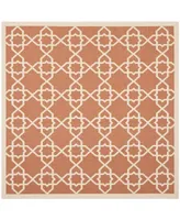 Safavieh Courtyard CY6032 Terracotta and Beige 6'7" x 6'7" Square Outdoor Area Rug