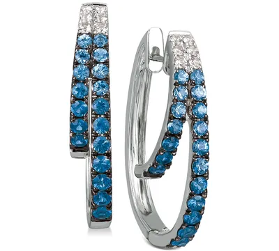 Le Vian Blueberry Layer Cake Blueberry Sapphires (1-1/6 ct. t.w.) & Vanilla Sapphires (1/5 ct. t.w.) Earrings in 14k White Gold
