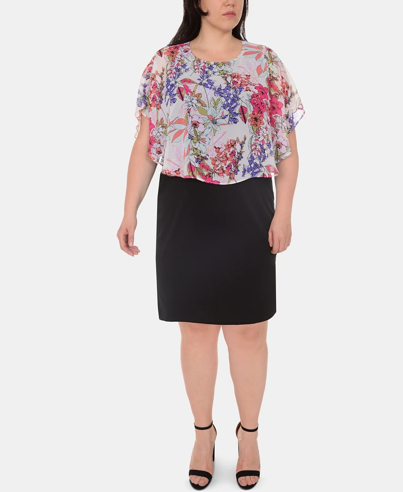 Ny Collection Plus Size Popover Poncho Dress