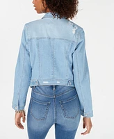 Tinseltown Juniors' Distressed Jean Jacket