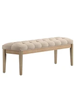 Alvia Premium Tufted 52-Inch Upholstered Bench