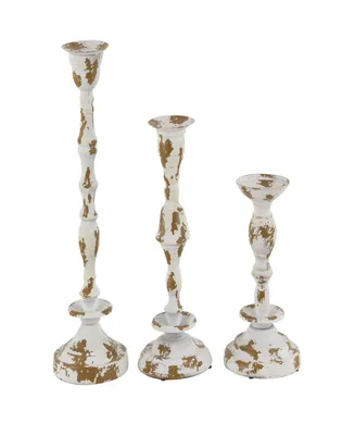 Rosemary Lane Set of 3 Rustic Candle Holders