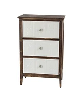 Modern 30" x 26" 3- Drawer Rectangular Cabinet