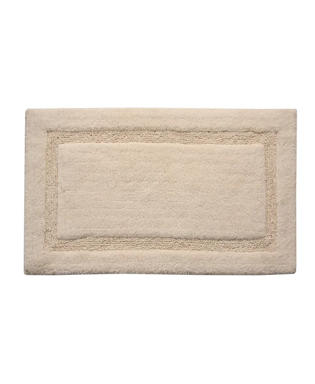 Saffron Fabs Regency 50 x 30 Non-Skid Cotton Bath Rug - Ivory