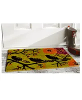 Home & More Birds in a Tree Coir/Vinyl Doormat, 17" x 29"