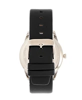 Simplify Quartz The 6300 White Dial, Genuine Black Leather Watch 41mm