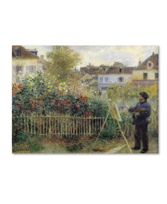 Pierre-Auguste Renior 'Monet Painting Garden' Canvas Art - 47" x 35" x 2"