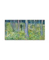 Van Gogh 'Undergrowth With Two Figures' Canvas Art - 47" x 24" x 2"