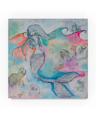 Zwart 'Mermaid Aura' Canvas Art - 35" x 35" x 2"