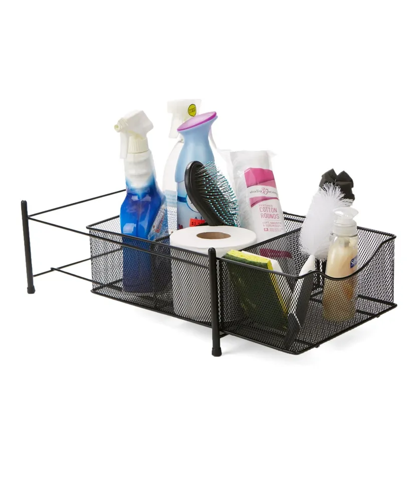 Mind Reader 3 Compartment Metal Mesh Storage Baskets Organizer, Home, Office, Kitchen, Bathroom