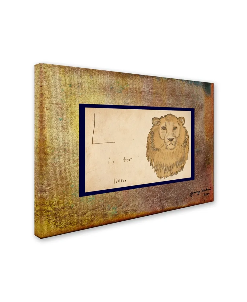 Tammy Kushnir 'L is For Lion' Canvas Art - 24" x 18" x 2"