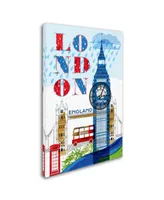 Lisa Powell Braun 'London' Canvas Art - 19" x 12" x 2"