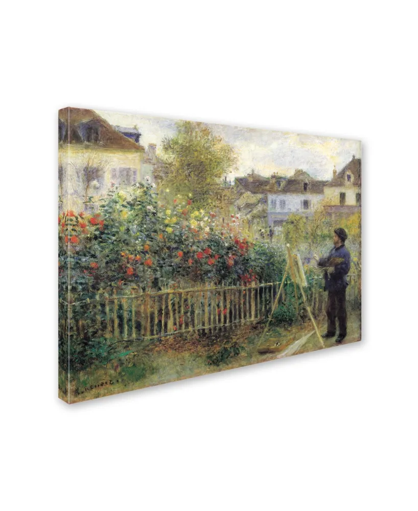 Pierre-Auguste Renior 'Monet Painting Garden' Canvas Art - 47" x 35" x 2"