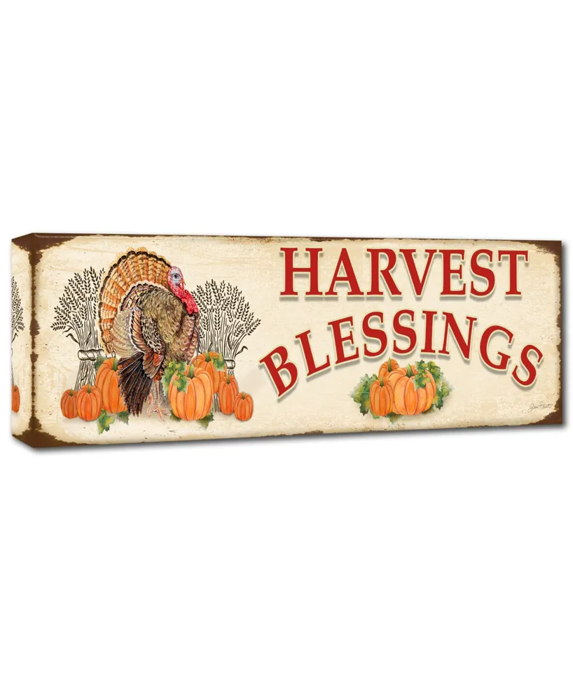 Jean Plout 'Thanksgiving 3' Canvas Art - 19" x 6" x 2"