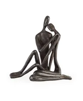 Danya B. Large Couple Embracing Cast Iron Sculpture