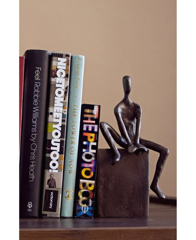 Danya B. Bookend Set with Man and Woman Sitting on a Block