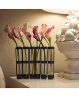 Danya B. Six-Tube Hinged Vases on Rings Stands