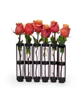 Danya B. Six-Tube Hinged Vases on Rings Stands